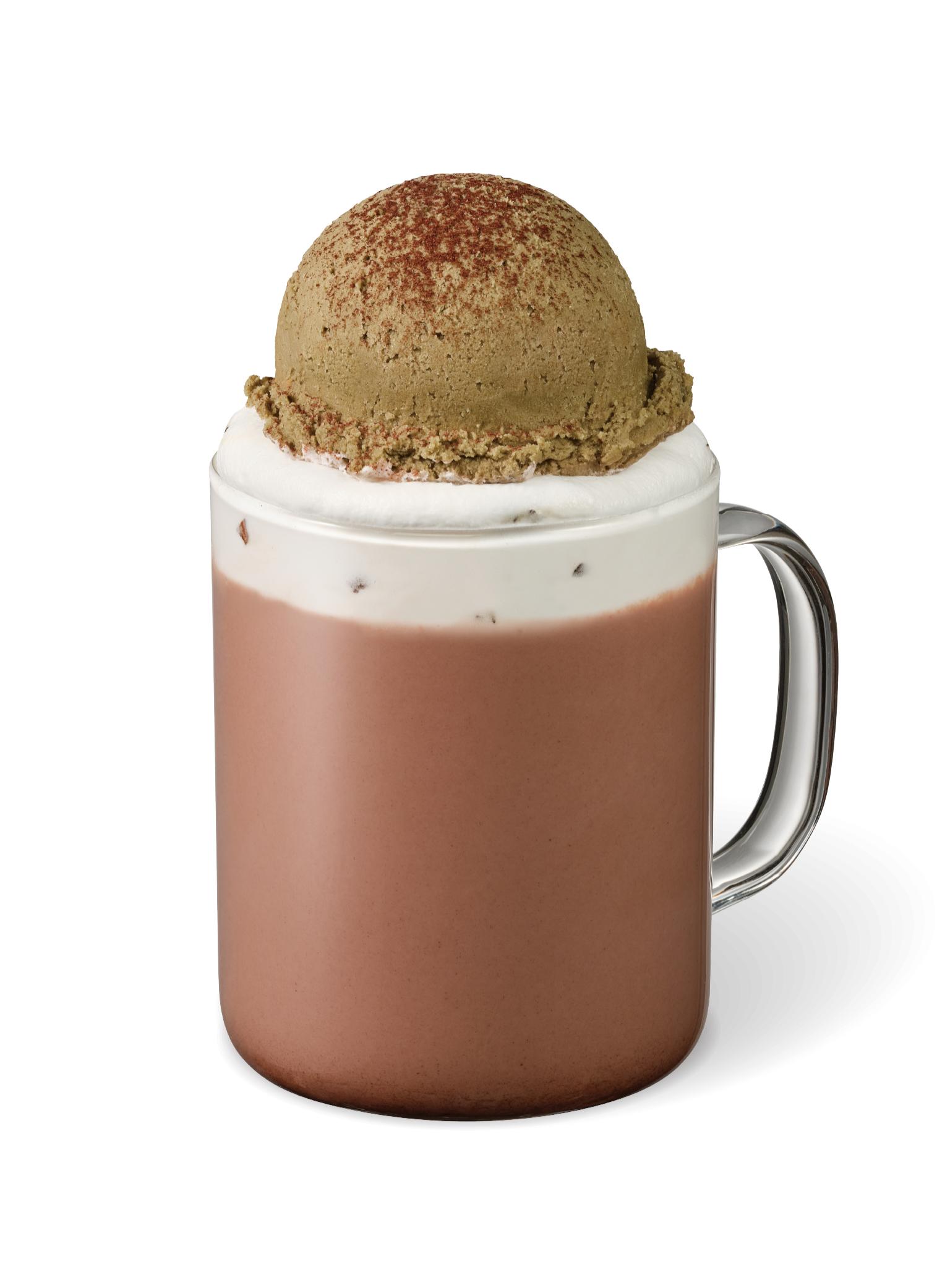 HOT 부여 밤 생초콜릿 라떼