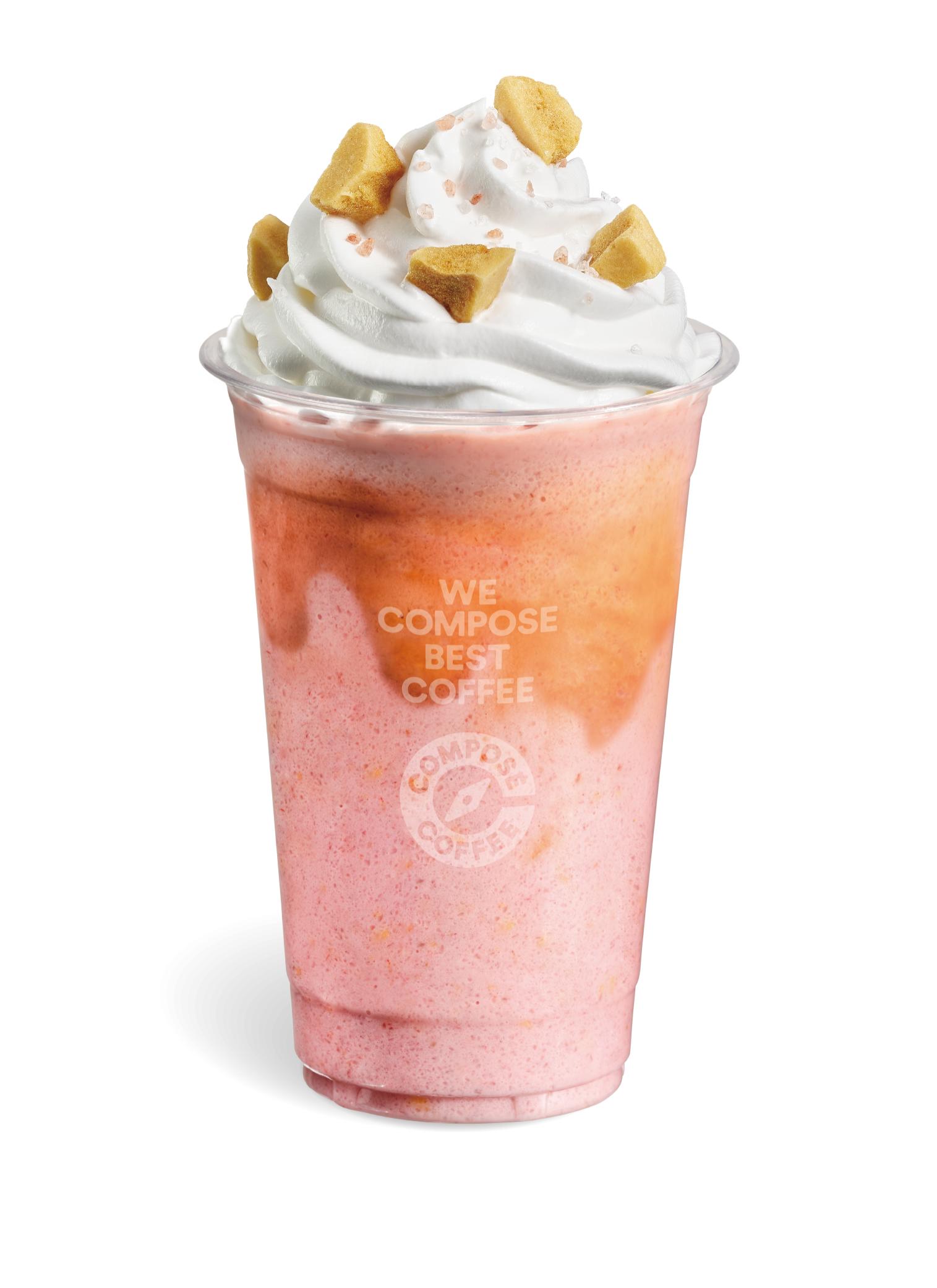 딸기 솔티카라멜 프라페